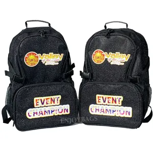 Cheerleading Backpacks School Travel Dance Cheer Bag Black