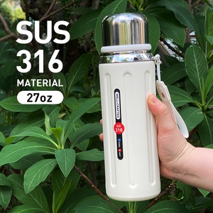Botella Térmica de 800 ml, Material SUS 316, Portátil con Correa de Transporte, para Deportes al Aire Libre, Taza <span class=keywords><strong>Romana</strong></span> para Té - Product Image 2