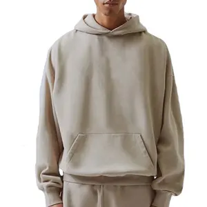 Erkek kış giysileri seti erkek rüzgar geçirmez svetşört büyük boy Oem özel hizmet 100% pamuklu polar erkek kazak ve Hoodie