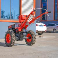 Vente Chaude Mini Tracteur Agricole à Roues 7CV Essence, Motoculteur et Fraise Rotative pour Usage Agricole, Moteur de 5CV à 20CV, Pompe à Moteur pour Coupe de Riz