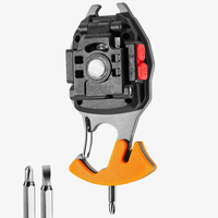 Mini lampe torche magnétique rechargeable par USB avec briquet, ouvre-bouteille, coupe-circuit, tournevis pour l'extérieur