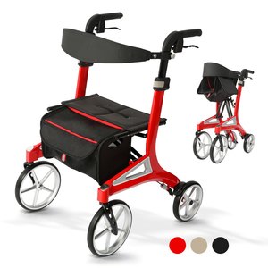 Andador Plegable <span class=keywords><strong>con</strong></span> <span class=keywords><strong>Asiento</strong></span> Acolchado, Ligero y Portátil, de 4 Ruedas, Ayuda <span class=keywords><strong>para</strong></span> Caminar <span class=keywords><strong>con</strong></span> Altura Ajustable <span class=keywords><strong>para</strong></span> <span class=keywords><strong>Adultos</strong></span> Mayores, OEM - Product Image 1