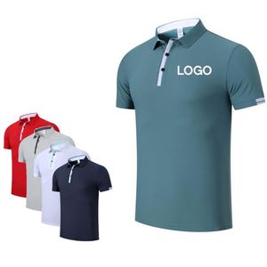 Polo brodé personnalisé en nylon et élasthanne de haute qualité pour hommes, idéal pour le bureau et le travail, vente en gros - Product Image 1