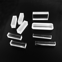 Bloc de verre de quartz fondu transparent de haute pureté sur mesure, composant usiné avec précision