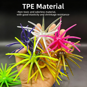 เหยื่อปลอมรูปเม่นทะเล TPE ขนาด 10 กรัม 110 มม. แบบมีหนามและหนวด ลอยน้ำได้ สำหรับตก<span class=keywords><strong>ปลา</strong></span>แบส <span class=keywords><strong>ปลา</strong></span>ดุก กุ้งก้ามกราม <span class=keywords><strong>ปลา</strong></span>กะพง ผลิตจากโรงงานโดยตรง รับผลิตแบบ OEM - Product Image 1