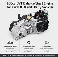 Moteur de moto 200cc GY6 CVT à arbre d'équilibrage et refroidissement par air, avec marche arrière, pour véhicule utilitaire agricole, marque personnalisée