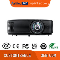 Proyektor Video 3D DLP Optoma RS351ST 3800 Ansi Lumens Short Throw untuk Ruang Kelas Sekolah, Gereja, Perkemahan, Perusahaan, Bisnis, Warna Hitam
