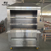 Machine à rôtir verticale automatique à charbon de bois pour poulet, modèle commercial, four à barbecue