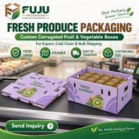 Boîtes rigides ondulées personnalisables haut de gamme, écologiques et robustes FUJU pour l'agriculture, les fruits et les légumes