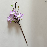 Fleur artificielle en soie Lotus Magnolia, toucher réaliste, en mousse PU, faite à la main, pour vase, arrangement floral de mariage, vente en gros d'usine