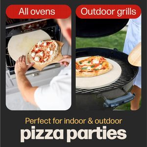 Pierre à <span class=keywords><strong>pizza</strong></span> ronde durable de 13 pouces personnalisée en gros avec pelle à <span class=keywords><strong>pizza</strong></span> en bois pour four, barbecue et cuisson - Product Image 5