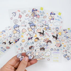 Hoja de Pegatinas Transparentes Personalizadas, Pegatinas de Vinilo PET Impermeables para Teléfono, Hojas de Pegatinas Decorativas con Corte de Contorno - Product Image 1