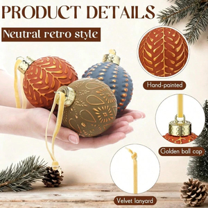 Ensemble d'ornements de Noël vintage, décorations rustiques de style farmhouse pour arbre de Noël, ornements suspendus incassables pour Noël - Product Image 2