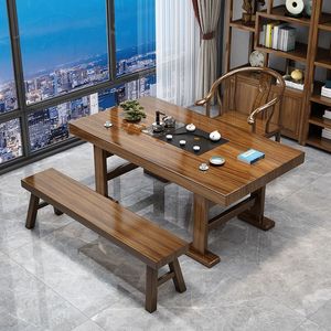 Nuevo Juego de Mesa de Té de Madera Maciza Estilo Chino Kung Fu, Cuadrado, para Oficina y Hogar - Product Image 3