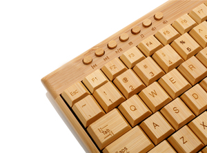 Juego de teclado y ratón de bambú, venta al por mayor de fábrica - Product Image 5