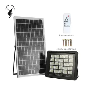 新的高质量160w太阳能led泛光灯锂电池带太阳能电池板