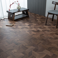 Parquet en chêne massif de qualité supérieure, couleur brun foncé, prix de gros pour la décoration d'hôtels et de villas
