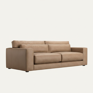 Canapé deux places en cuir véritable Bergen Premium, luxe européen, confort moderne, mobilier de salon haut de gamme, design d'atelier - Product Image 4