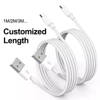 Cable USB Tipo C de 3 pies para Transferencia de Datos y Carga Rápida para iPhone, Cargador USB de 5w, Precio al por Mayor
