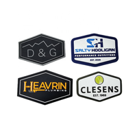 Patchs PVC Logo personnalisé Badges en caoutchouc Presse à chaud Coudre sur Logo en relief Patch pour vêtements