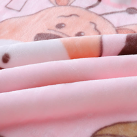 Couverture de lit en flanelle polaire pour bébé, personnalisable, de haute qualité, en coton doux et polyester imprimé, pour toutes les saisons, Baer Cute Children