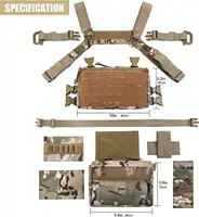 ISO9001 Zertifikat Fabrik OEM 1000D Molle Military EDC Tactical Vest Pack Brust Rig mit Fall beutel