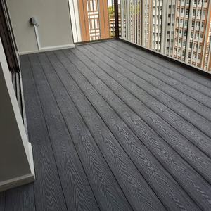 Tablero de cubierta compuesto de plástico de madera para exteriores Tablero de cubierta de aspecto de madera 3D hueco Balcón impermeable Terraza - Product Image 6