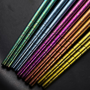 Palillos de titanio puro de 23,5 cm, color flor de hielo, utensilio para acampar, ligero, portátil, para uso en exteriores y en el hogar - Product Image 4