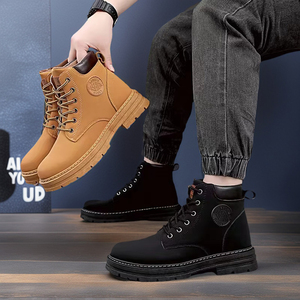 Chất Lượng Cao Hợp Thời Trang Người Đàn Ông Cao Top Giày Thời Trang Phụ Nữ PU Da Unisex Khởi Động - Product Image 5