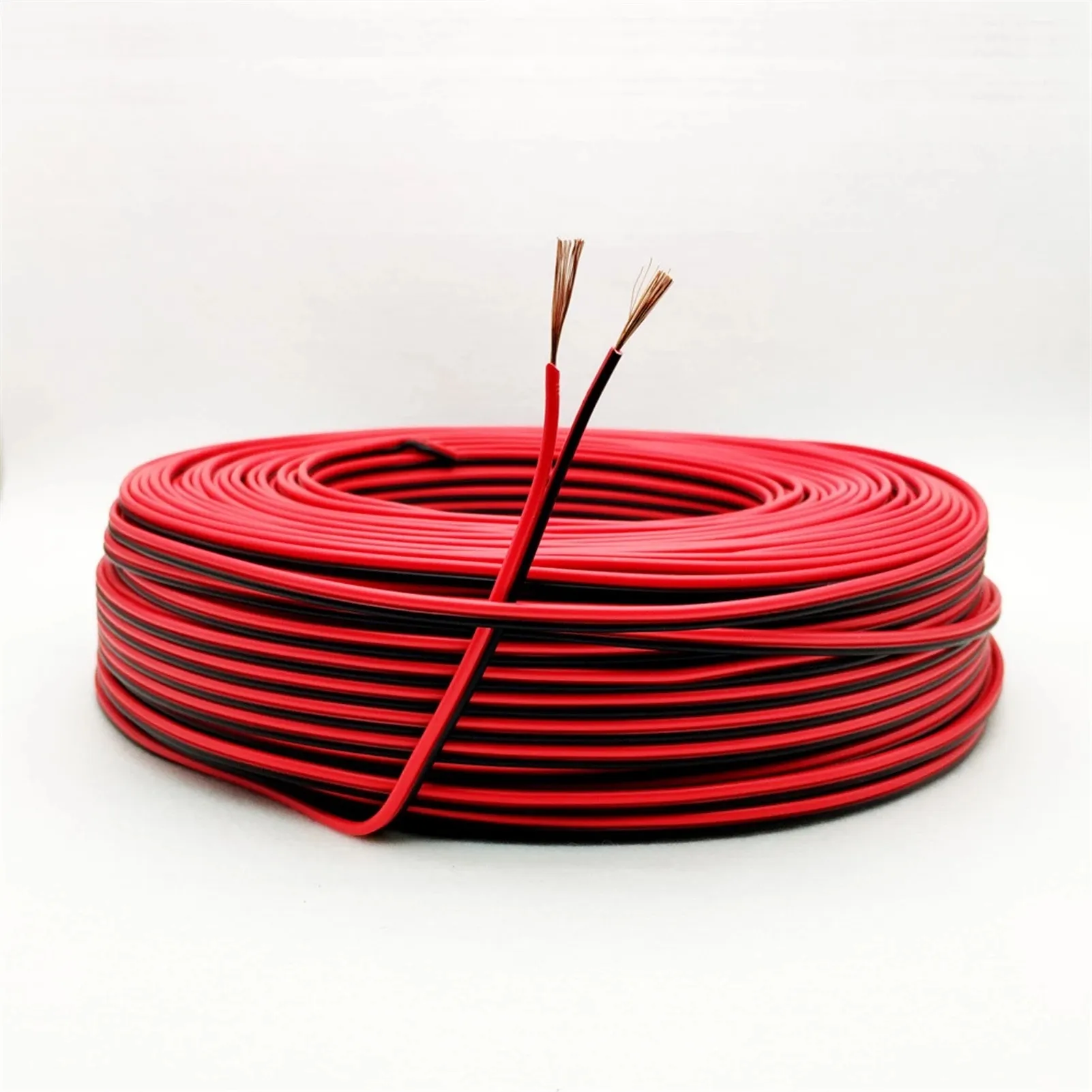 RVB rosso nero 2 pin altoparlante piatto filo piano AWG22 20 18 16 14 12 PVC isolato rame nudo linee elettriche cavi LED