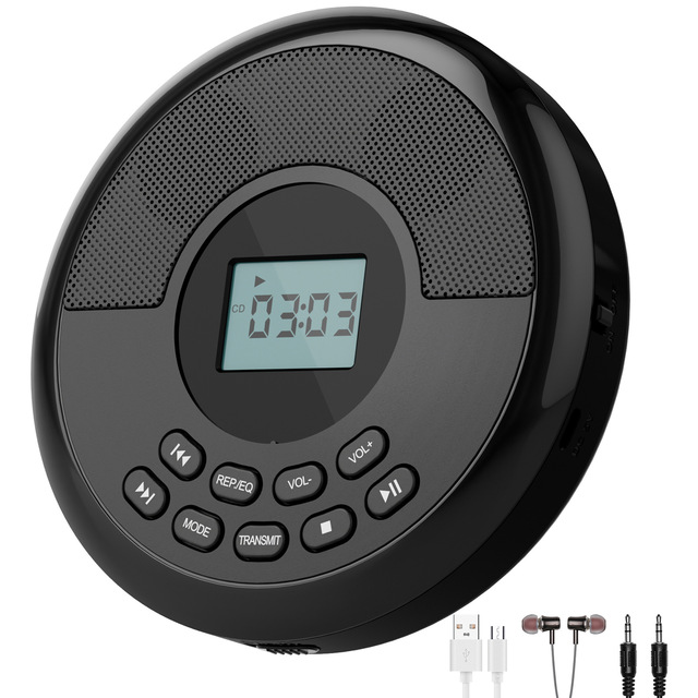 CD Player Album Birthday Gift Disc Audio All-in-one Student Gift Wood Material Remote Control Speaker 5-10W Output Power