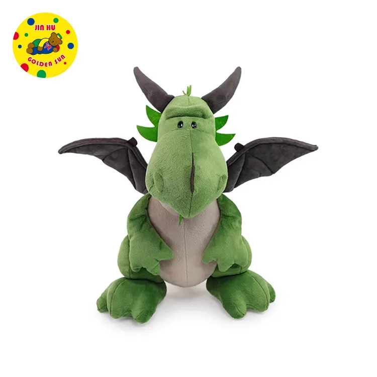 OEM ODM Plüsch tier Gefüllte Dinosaurier puppe Fuzzy Cartoon Flying Green Dragon Toy