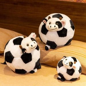 Lindo Peluche de Animal, Peluche de Vaca Jugadora de Fútbol, Juguete de Peluche de Fútbol, Juguete de Confort, Regalo para Niños - Product Image 1