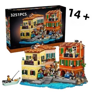 Riviera italiana 21359 pueblo pesquero de Liguria ciudad modular bloques de construcción arquitectónicos ladrillos chico juguetes niños regalo 3251 Uds - Product Image 1