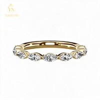 Bague Vintage Élégante de Luxe en Argent S925 avec Moissanite Taille Marquise VVS1, Idéale pour les Anniversaires et Mariages Féminins