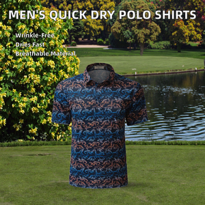 Chemises de golf pour hommes Géométrique Décontracté PDF 50+ OEM Col Nouveau style Séchage rapide Respirant Anti-froissement Tricoté Manches courtes Été - Product Image 2