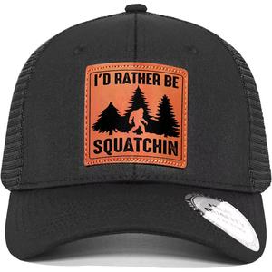 Nouvelle casquette en cuir style export avec étiquette en maille pour homme, respirante, pour l'été, casquette de camionneur à visière incurvée, casquette de baseball pare-soleil pour l'extérieur - Product Image 5
