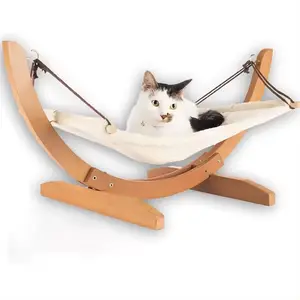 안티 스윙 매력적인 견고한 퍼치 조립하기 쉬운 나무 건설 애완 동물 교수형 침대 귀여운 고양이 해먹 침대