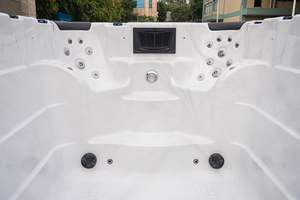 Piscina de fibra de vidrio de doble zona para nadar spa sin fin - Product Image 6