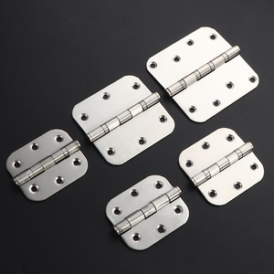 Bisagras de Acero Inoxidable 304 Plateadas de Alta Resistencia de 4 Pulgadas y 2.5mm, 3.5x3.5, con Esquinas Redondeadas, Diseño Moderno para Exteriores - Product Image 4