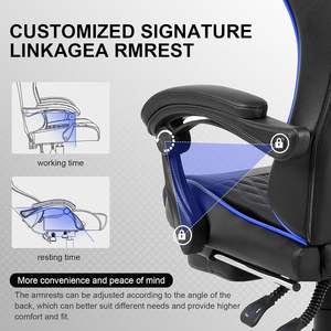 Muestra gratis Silla Gaming Cadeira <span class=keywords><strong>Gamer</strong></span> OEM con logotipo personalizado Opciones de color Juego de silla Gaming personalizable con reposapiés - Product Image 3