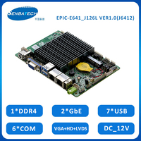 2 Lan I225V 2.5G J6412 DDR4 SATA MSATA 6 COM 7 USB MINI PCIE 12V 3.5 pouces Carte mère industrielle Single Board Computer Trade