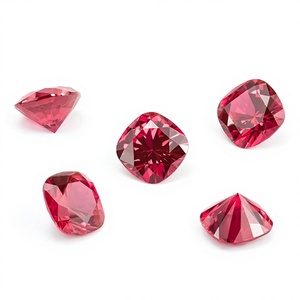 Bijoux : Pierre précieuse de rubis de laboratoire de méthode <span class=keywords><strong>Verneuil</strong></span>, taille carrée, sans certificat d'authentification - Product Image 2