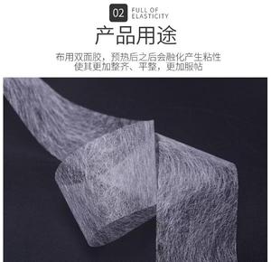Ruban d'entoilage fusible adhésif thermofusible de l'usine Xiangxing revêtement PA <span class=keywords><strong>tissu</strong></span> d'organza non tissé pour entoilage tissé de sacs - Product Image 5