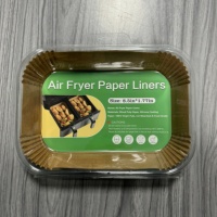 Papiers de cuisson jetables antiadhésifs pour friteuse à air, ronds, carrés et rectangulaires, 200 pièces, pour la cuisine domestique