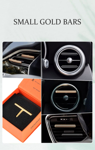 น้ำหอมปรับอากาศในรถยนต์รูปแท่งทองทรงกระบอกพร้อมโลโก้ OEM แบบกำหนดเอง คลิปหนีบช่องแอร์โลหะหรูหรา กลิ่นหอมจากไม้ธรรมชาติ ใช้งานได้ยาวนาน - Product Image 6