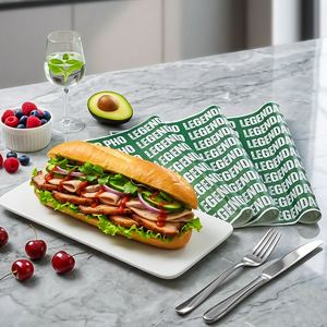 Recyclable Food Grade Virgin Burger Sandwich Cake Bakery Grease Proof Waterproof Non-Stick Baking <b>Paper</b> for Restaurant Use - Product Image 3