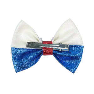 Accessoires pour cheveux du 4 juillet, pinces à cheveux pour enfants, accessoires pour cheveux pour la fête nationale des États-Unis, pinces à cheveux avec nœuds scintillants de couleur contrastée - Product Image 6