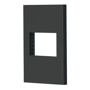 Boîte avec 12 unités, 1 plaque de fenêtre, 1.5 modules, ligne espagnole, couleur noire - Product Image 1