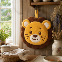 Serviette en peluche personnalisée de luxe, douce et durable, en forme de lion, de haute qualité, fabriquée par un fabricant de jouets en peluche sur mesure